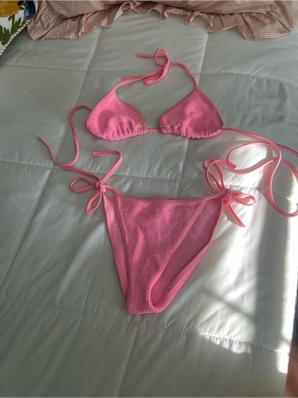 Hunza G Gina bikini set Pink One Size - Picture 2 of 5